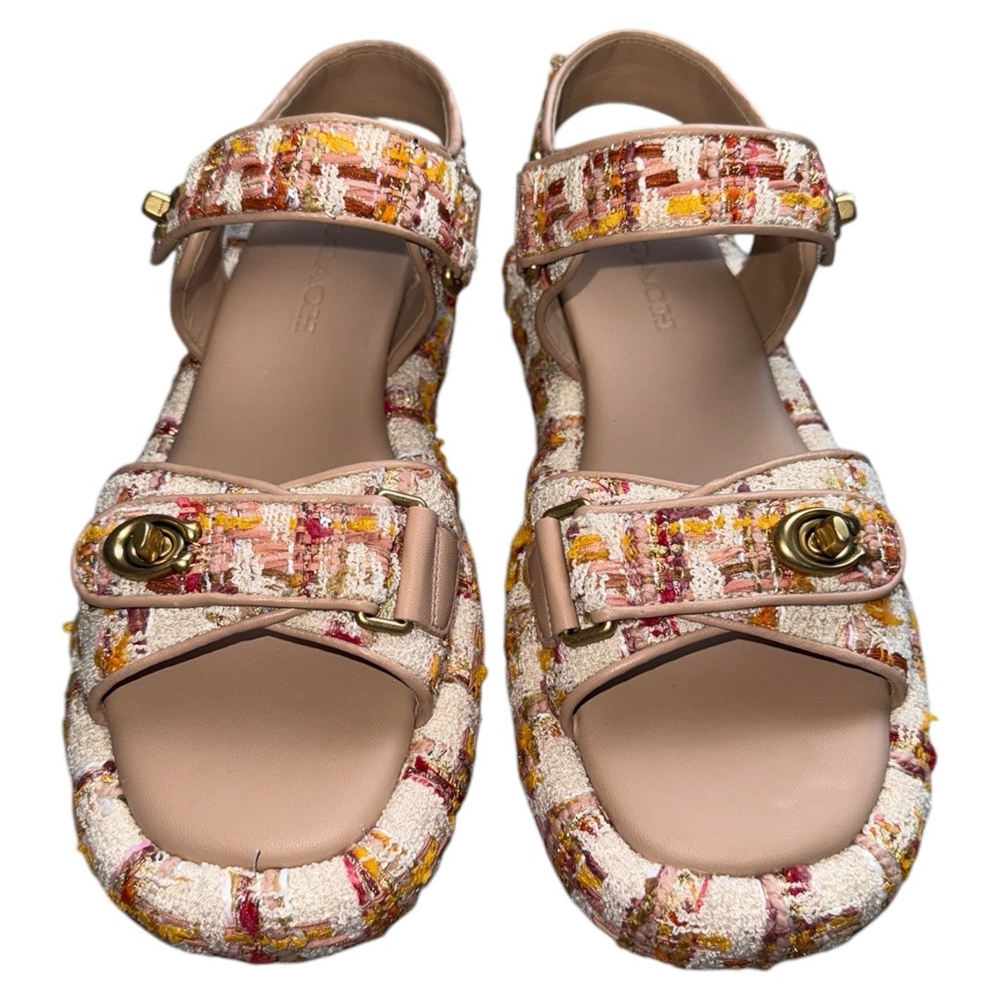 COACH Peyton Tweed Platform Sandals Women's Size 7.5 - Picture 8 of 15